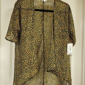 LuLa Roe Leopard Lightweight Wrap Shawl Coverup Size Large  NWT New